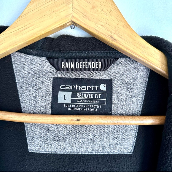 Carhartt Rain Defender Hooded Jacket Men’s Large Relaxed Fit Gray - Picture 9 of 13